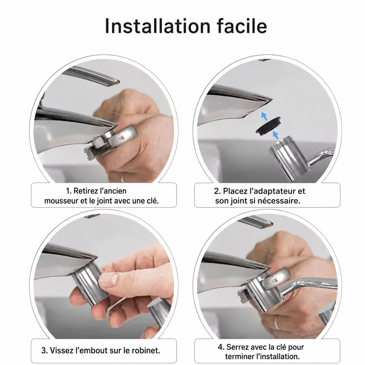Embout de robinet 1080° – Double jet