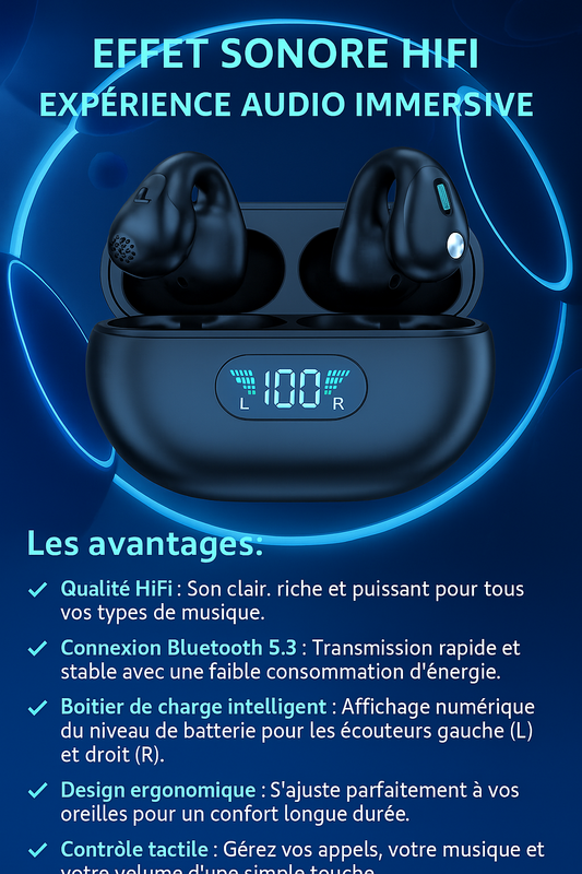 AeroClip™ | Écouteurs Bluetooth Open-Ear Sport