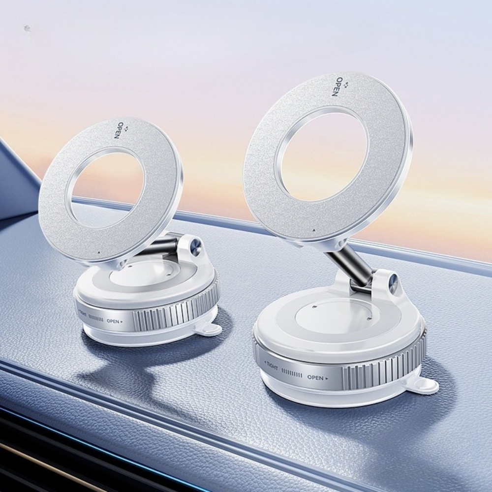 Grip360 – Support Téléphone Magnétique Voiture | Rotation 360°, Ventouse Ultra-Stable