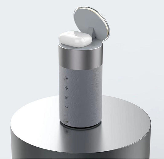 TriConnect Station – Chargeur Sans Fil 3-en-1 | Enceinte Bluetooth & Lampe Tactile