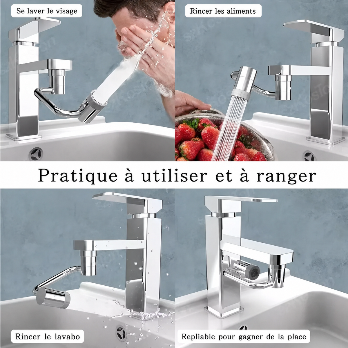 Embout de robinet 1080° – Double jet