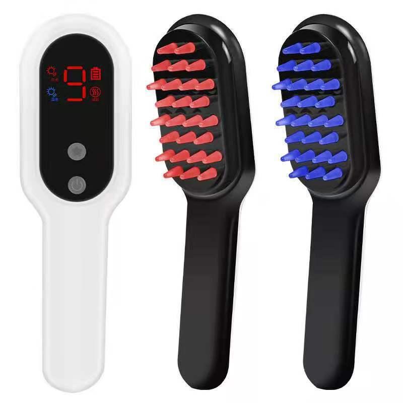 HairBoost Pro – La brosse intelligente qui stimule la repousse et détend votre cuir chevelu grâce à la lumière rouge & bleue