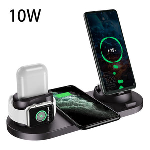 PowerDock 6-en-1 – Chargeur Sans Fil Rapide Multifonction | Tous Vos Appareils en Un Geste