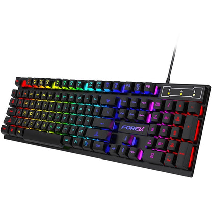 Clavier Portable 104 Touches Rétro‑Éclairé – Idéal pour Gaming & Souris de Jeu