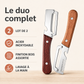 Duo Éplucheurs 3-en-1 ABKANOVA – Lame lisse & julienne