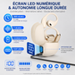 Écouteurs AeroClip™ Pro – infographie écran LED, 300h autonomie, 7h écoute