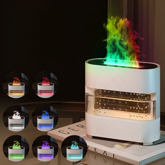 AromaFusion – Diffuseur Pluie & Flamme | Humidificateur Aromatique & Déco Relaxante