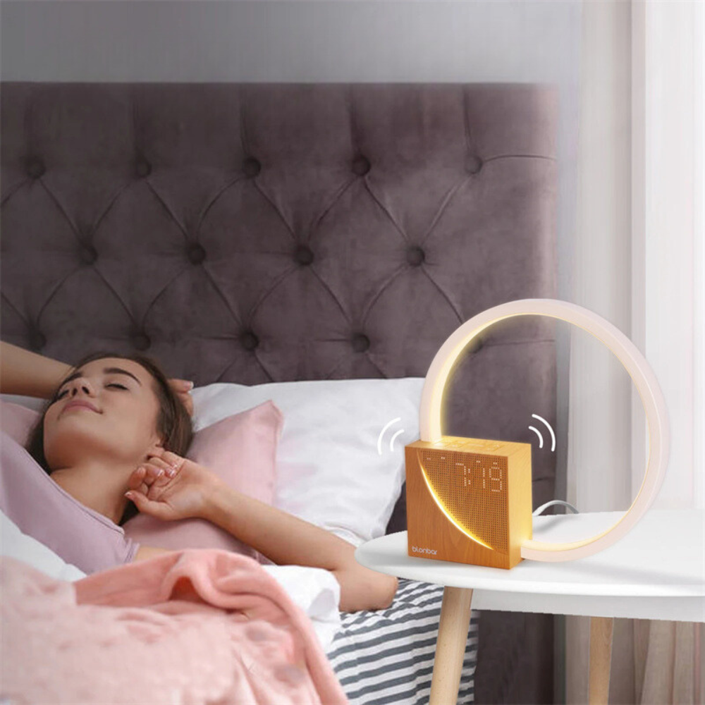 Touch&Lumi – Lampe Tactile Multifonction | Réveil Doux, Horloge & Sons Naturels