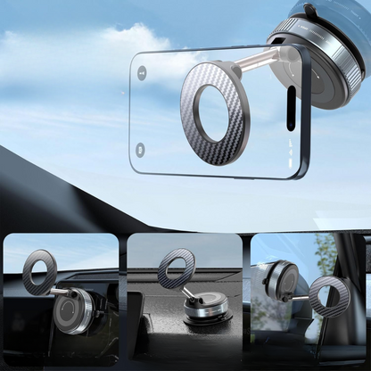 Grip360 – Support Téléphone Magnétique Voiture | Rotation 360°, Ventouse Ultra-Stable
