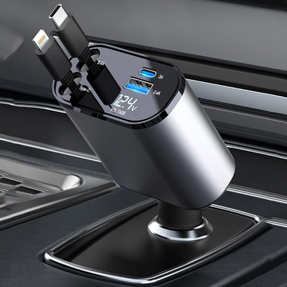PowerCar 100 – Chargeur Allume-Cigare 100W | USB-A & USB-C, Charge Ultra-Rapide en Voiture