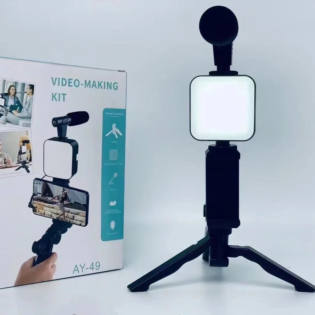 Kit Vlogging Smartphone Pro – Trépied, Micro, Lumière LED
