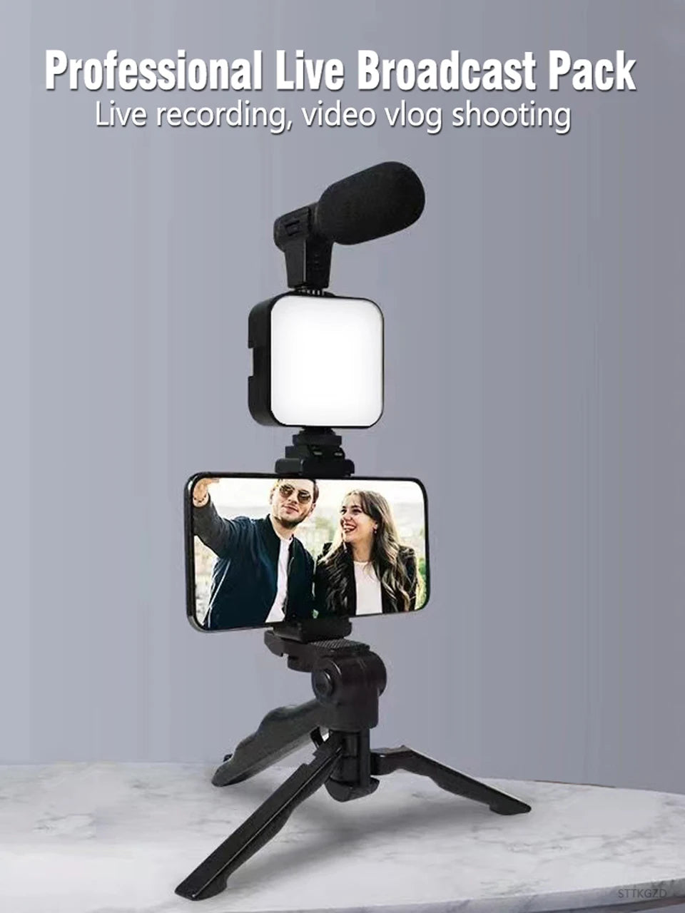 Kit Vlogging Smartphone Pro – Trépied, Micro, Lumière LED