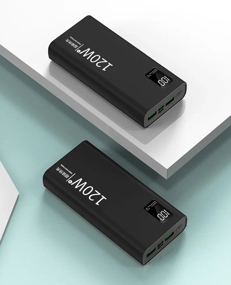 Batterie externe 80000mAh 120W, charge Super rapide, capacité suffisante 100%, chargeur de batterie Portable, affichage numérique pour iPhone Xiaomi