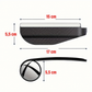 Dimensions annoncées par le fournisseur : visière 17 cm, bande adhésive 15 cm et miroir 5,5 cm