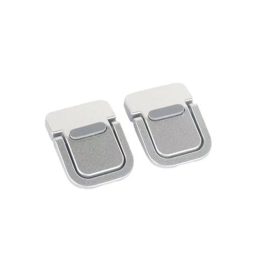 Paire de supports adhésifs argent à un seul pied dépliable