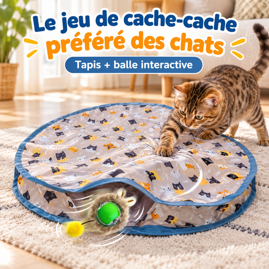 Tapis de jeu interactif ABKANOVA avec balle rechargeable pour chat