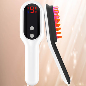 HairBoost Pro – La brosse intelligente qui stimule la repousse et détend votre cuir chevelu grâce à la lumière rouge & bleue