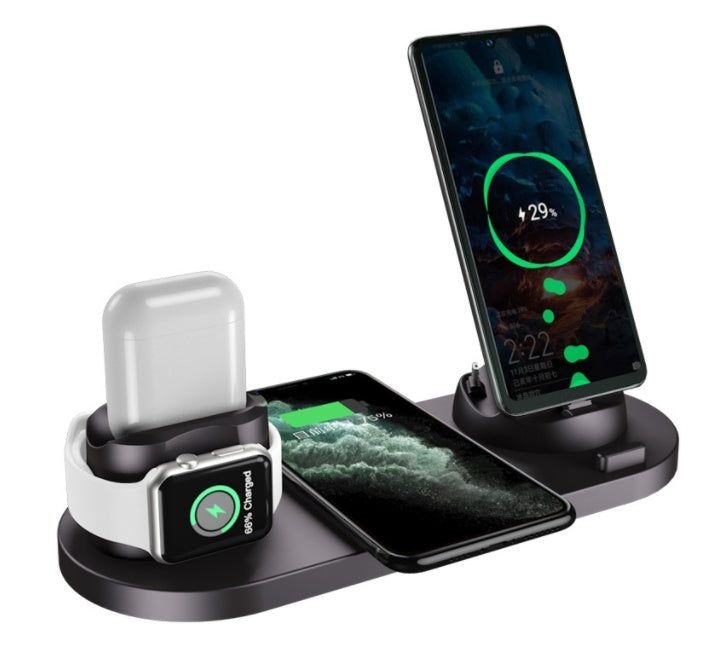 PowerDock 6-en-1 – Chargeur Sans Fil Rapide Multifonction | Tous Vos Appareils en Un Geste
