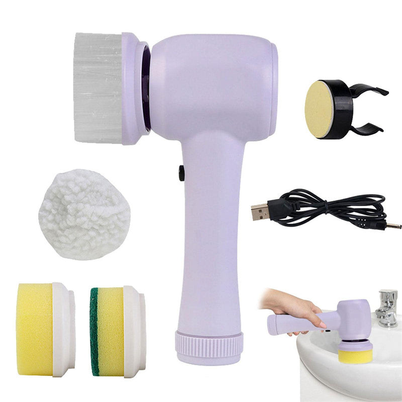SpinX-Brosse de nettoyage électrique 4 en 1 – Épurateur rotatif sans fil pour un nettoyage sans effort