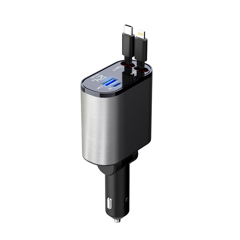 PowerCar 100 – Chargeur Allume-Cigare 100W | USB-A & USB-C, Charge Ultra-Rapide en Voiture