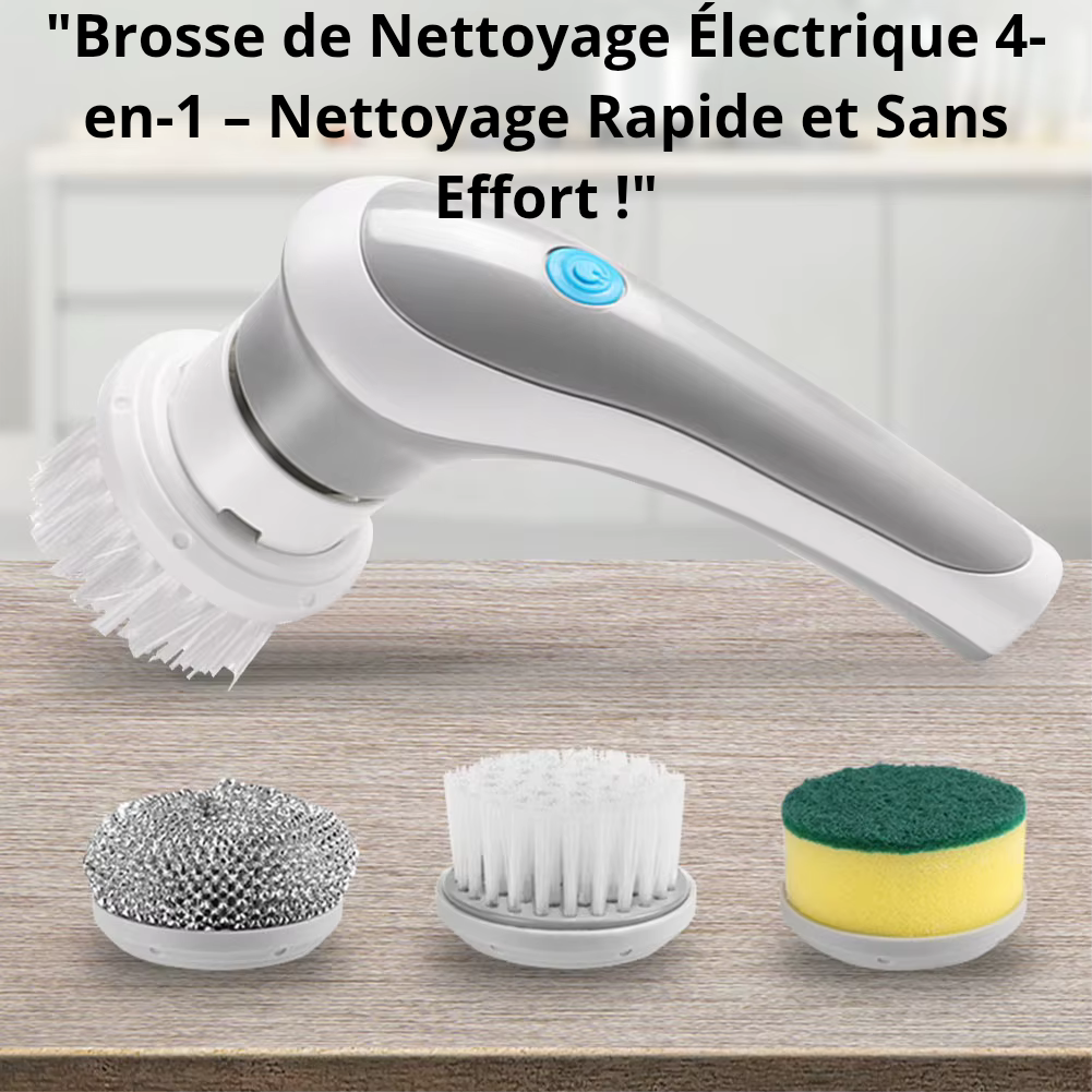 SpinX-Brosse de nettoyage électrique 4 en 1 – Épurateur rotatif sans fil pour un nettoyage sans effort